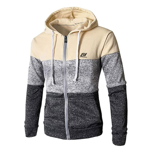 Nouveauté : Sweat à capuche zippé 100 % coton pour homme, motif uni, sérigraphie entièrement personnalisable, style décontracté pour un confort hivernal - Product Image 1