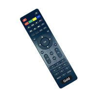 Control Remoto de Alta Calidad con Panel Dorado para Receptor de TV Satelital