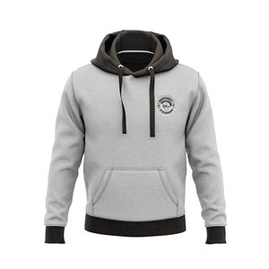 Sudadera con Capucha Negra de Felpa para Hombre, con Logotipo Personalizado, Estilo Holgado, Gruesa, con Bordado Vintage en Relieve - Product Image 1