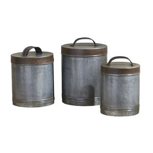 Bocal de cuisine galvanisé Fantaisie pour espèces alimentaires Fruits secs Conteneur de stockage Bocal Maison Hôtel Restaurant Cuisine Décoration - Product Image 1