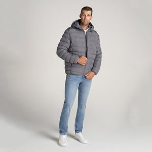 Veste d'hiver légère pour homme avec logo personnalisé 2026, veste matelassée à capuche surdimensionnée, style bulle, coupe-vent, service OEM - Product Image 2