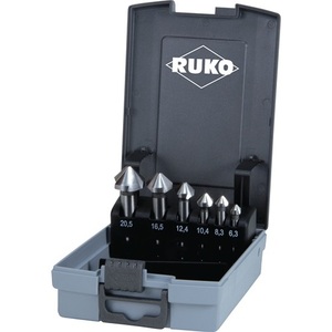 Juego de 6 Avellanadores RUKO DIN 335 C 90 6.3-20.5 mm HSS-Co para Trabajos en Metal con Estuche de Plástico - Product Image 1