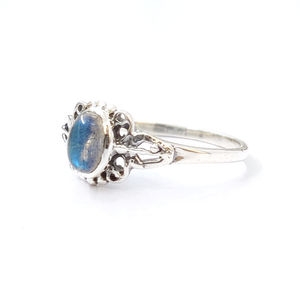 <b>Labradorite</b> Moissanite <b>Ring</b> 1.8 Grams Elegant and Unique Jewelry Accessory - Product Image 1