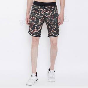 <b>Men's</b> Custom Logo Summer Casual Mesh <b>Shorts</b> Fully <b>Camo</b> Printing Quick Dry Breathable 100% Polyester Solid Pattern Decoration - Product Image 1