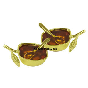 Diseño elegante hoja Color dorado Metal calidad de lujo Decoración de mesa decorativa centro de mesa servir frutero - Product Image 6