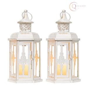 Lanterne porte-bougie en métal de luxe pour la décoration de table et de jardin |   Crée une atmosphère chaleureuse et conviviale - Product Image 3