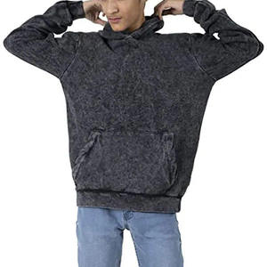 Sweat-shirt délavé au soleil, vintage, double couche, délavé à l'acide, streetwear, sweat-shirt pour hommes, épaules tombantes, sweat-shirt uni et ample - Product Image 6