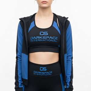 Ensembles de yoga taille élastique pour femmes fabriqués en usine Skinny Top Shorts Shorts avec logo avant Motif solide Gym Vêtements de sport Offre Spéciale - Product Image 6