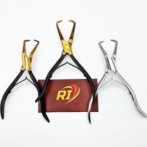 Alicates Profesionales de Alta Calidad Ecológicos para Extensiones de Cabello de Acero Inoxidable, Herramienta para Abrir Cuentas de Micro-Enlace, Estuche para Alicates Renovado - Product Image 1