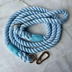 Luxury <b>Pastel</b> Braided Cotton Rope Dog Leash Nylon Pet Supply Dog Walk Bag Carrier with Lace <b>Decoration</b> Large Breed Size - Product Image 2