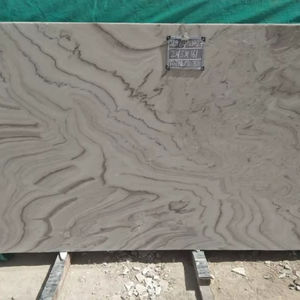 Losas y Azulejos de Mármol de Primera Calidad, Ecológicos, Duraderos, Impermeables, con Vetas Blancas y Marrones, Acabado Flameado para Hospitales y Villas - Product Image 1