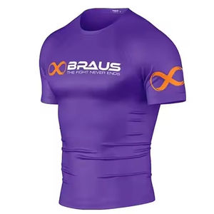 BJJ Rashguard Custom Jiu Jitsu No Gi Camisa de compresión Manga larga Secado rápido Transpirable Ropa deportiva Fábrica OEM Hecho en Pakistán - Product Image 1