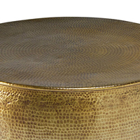 Table basse martelée en métal moderne de forme ronde chic meilleure qualité pour bureau maison restaurant salon fabriqué en inde