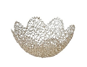 Best Selling Gold Plated Metal Serving Bowl Decorative Handmade Wholesale Table Ware Top Sale Classic Metal Serving Bowl - Product Image 2