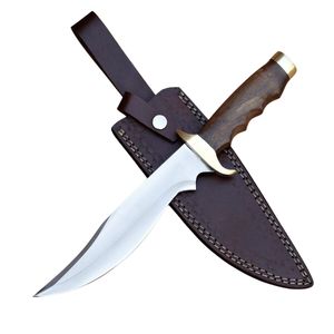Couteau de chasse en acier D2 fait à la main avec manche en bois et gaine en cuir personnalisable cadeau parfait de qualité bricolage pour lui Support OEM - Product Image 3