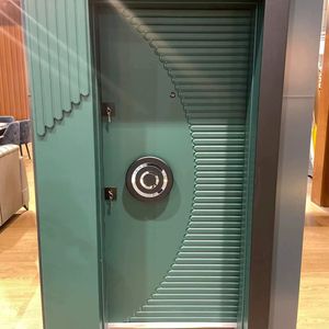 Porte d'entrée en acier moderne pour villa, usage extérieur, design luxueux pour projets résidentiels - Product Image 1