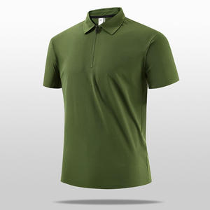 Polo Homme Taille Plus Couleur Unie 95% Coton 5% Spandex 220 Gsm 2X2 Côtes 2 Boutons Fente Tapping Respirant Décontracté - Product Image 2