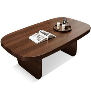 โต๊ะกาแฟทำจากไม้อะคาเซียแข็งทรงรีสำหรับห้องนั่งเล่นที่บ้านโซฟาไม้โรสวูดวอลนัท-บ้านออฟฟิศเลานจ์เฟอร์นิเจอร์ - Product Image 4