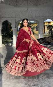 Nuevo Lanzamiento: Lehenga Choli Dupatta Tradicional para Bodas, Chifón Pesado de Seda de Secado Rápido, RADHE EXPORT para Fiestas y Eventos en India - Product Image 2