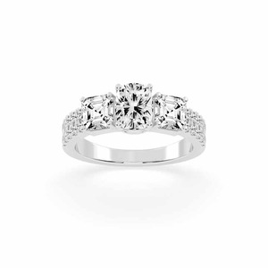 Vente chaude en vrac en gros bague en argent élégante avec diamants de laboratoire bijoux de luxe durables pour toutes les occasions - Product Image 1