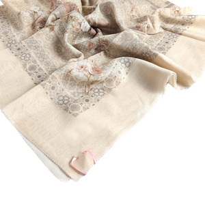 Bufanda de algodón de manga corta de la serie Nara, hiyab elegante con estampado Digital para adultos, accesorio de moda de primavera para musulmanes - Product Image 4