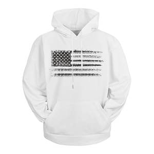 Sudadera con Capucha Vintage con Bandera Americana, Personalizada OEM, Sudadera con Bolsillo Canguro, Estilo Desgastado, para Hombre y Mujer, Ropa Casual, DDP - Product Image 1