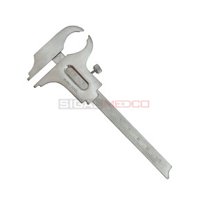 Calibrador Vernier de acero inoxidable de estilo clásico Bolley, tornillo de bloqueo de rango de 0-80mm para joyería del cuerpo del ombligo, calibrador deslizante - Product Image 5