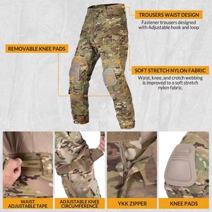 Uniforme de camuflaje transpirable personalizado para hombre, traje informal para caza, Paintball, artes marciales, pantalla frontal con logotipo - Product Image 5