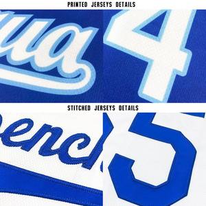 Maillot de baseball blanc royal personnalisé - Product Image 6