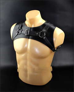 อุปกรณ์พันธนาการของผู้ชาย MHS-0001ปรับได้สายรัดหนังแท้100% ปรับสีและโลโก้ได้เหมาะกับขนาดหน้าอกส่วนใหญ่ - Product Image 3