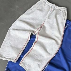 Custom Designer Embossed French Terry Sweatpants 100 Percent Cotton Sun Faded Effect Drawstring Waist <b>Loose</b> Fit Track Pants - Product Image 3