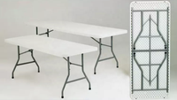 Tables pliantes en plastique d'extérieur de 6 pi/8 pi pour les événements