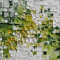 Harmonie Verte - Art Mural Abstrait Peint à la Main - Peinture sur Toile Texturée à l'Impasto pour Galerie et Salon