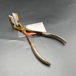 Pince à extension de cheveux en acier inoxydable avec poignées en silicone scintillantes, ruban de presse en or rose Pro, logo personnalisé - Product Image 4