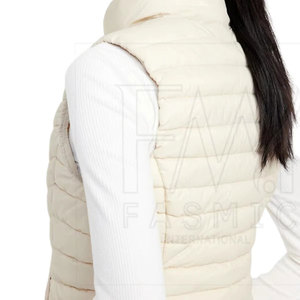 Personnalisé votre propre conception Logo élégant Streetwear toile coupe-vent sans manches doublé femmes bulle gilet avec 100% polyester matériel - Product Image 5