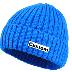 Wholesale Custom Winter Warm Knitted <b>Beanie</b> for Adults Casual Cuffed Cycling Ribbed <b>Wool</b> for Beach Use - Product Image 4