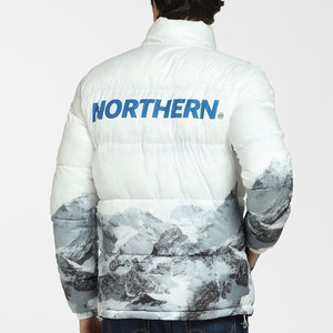 Traje de moda Factory Outlet Hombres Bubble Jacket Manga larga Con capucha Collar Impermeable Hombres Puffer Jacket - Product Image 3