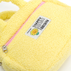 Lambswool Zipper Closure Lightweight Foldable Durable Portable Medium Capacity Customizable Fashion Cosmetic Handbag Promotional - Product Image 6