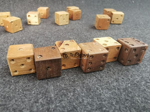 Artisan Polyhedral <b>Wooden</b> Dice Natural Handmade Eco-Friendly Durable 7-Piece Set for <b>Board</b> <b>Games</b> RPG Collectors Tradebyd - Product Image 5