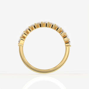 Lab Grown Pear Cut Diamond Wedding Band 9K Gold <b>Ring</b> - Product Image 4