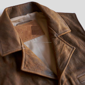 Gilets de moto en cuir classiques pour hommes Gilets en cuir de bonne qualité Gilet en cuir de qualité fabriqué au Pakistan - Product Image 3