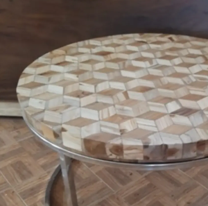 Meilleure qualité 3D SS Table en bois Design indonésien classique moderne pour hôtels en plein air salon chambre hôpital/salle à manger utilisation - Product Image 5