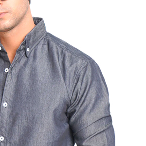 Camisa vaquera de calidad premium de Color personalizado de diseño Popular, buen Material, precios baratos personalizados, Camisa vaquera para hombre, servicio OEM - Product Image 6
