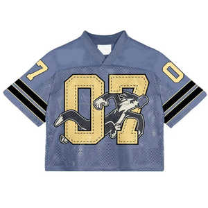 Camiseta de Fútbol de Poliéster de Manga Corta Transpirable con Cuello en V Unisex, Tendencia Principal 2026 |   Ropa Deportiva Personalizada para Equipos de Fútbol Americano - Product Image 4