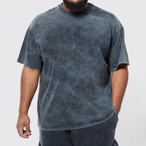 Camiseta Extra Grande para Hombre, Estilo Vintage, Lavado Ácido, 100% Algodón Grueso, Secado Rápido, Estampado Gráfico Personalizado, Ropa Deportiva - Product Image 1