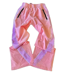 Pantalons de survêtement en coton 100% écologiques à rayures latérales personnalisées, coupe régulière, style streetwear unisexe décontracté, lavage à l'acide - Product Image 2
