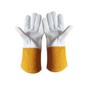 Guantes de Soldadura TIG de Piel de Cabra Resistentes al Calor, Guantes de Protección para Soldador Resistentes al Fuego para Uso Industrial y en Talleres - Product Image 2