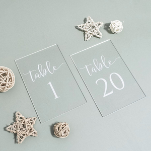 แท่นอะคริลิคทรงโค้งหมายเลขโต๊ะพร้อมข้อความยกสูง3D สำหรับรับสินค้าในงานแต่งงาน - Product Image 4