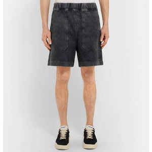 2025 Pantalones cortos vintage de algodón lavado ácido personalizados con estampado de soplo Cordón para hombre Posición del logotipo frontal del servicio OEM - Product Image 3