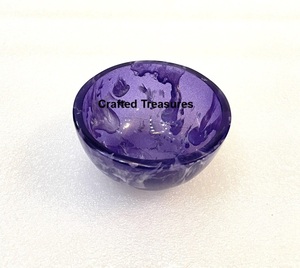 Cuenco de resina de diseño de lujo, hecho a mano, fabricante, producto pulido superior, cuenco de resina epoxi de Color personalizado para vajilla de cocina - Product Image 3